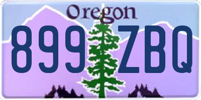OR license plate 899ZBQ