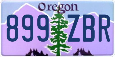 OR license plate 899ZBR