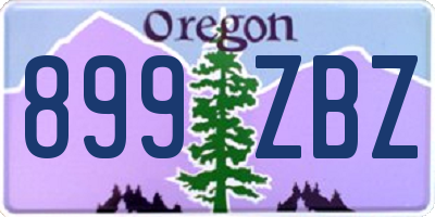 OR license plate 899ZBZ