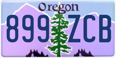 OR license plate 899ZCB