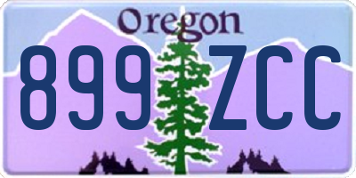 OR license plate 899ZCC