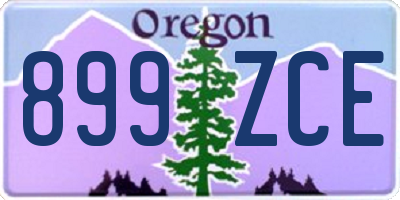 OR license plate 899ZCE