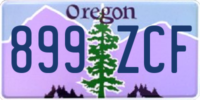 OR license plate 899ZCF