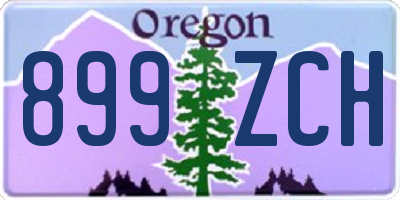 OR license plate 899ZCH