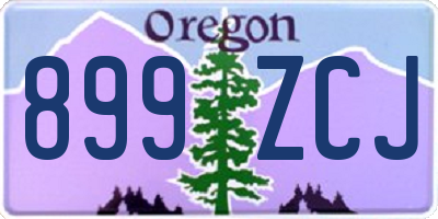 OR license plate 899ZCJ