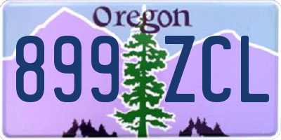 OR license plate 899ZCL