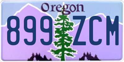 OR license plate 899ZCM