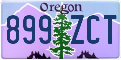 OR license plate 899ZCT