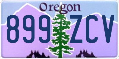 OR license plate 899ZCV