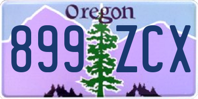 OR license plate 899ZCX