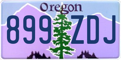 OR license plate 899ZDJ