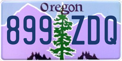 OR license plate 899ZDQ