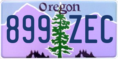 OR license plate 899ZEC