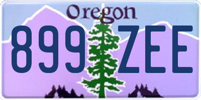 OR license plate 899ZEE