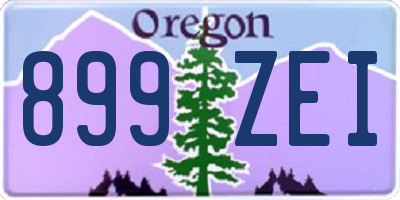 OR license plate 899ZEI