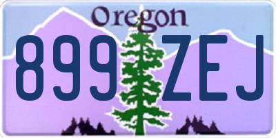 OR license plate 899ZEJ