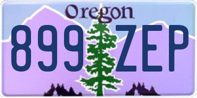 OR license plate 899ZEP