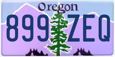 OR license plate 899ZEQ