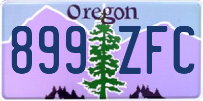 OR license plate 899ZFC