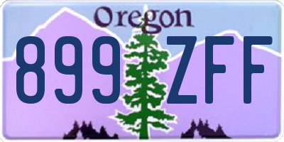 OR license plate 899ZFF