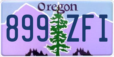 OR license plate 899ZFI