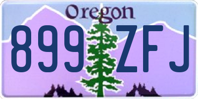 OR license plate 899ZFJ