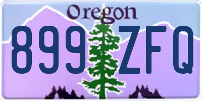 OR license plate 899ZFQ