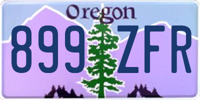 OR license plate 899ZFR