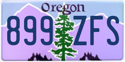 OR license plate 899ZFS