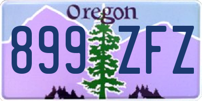 OR license plate 899ZFZ