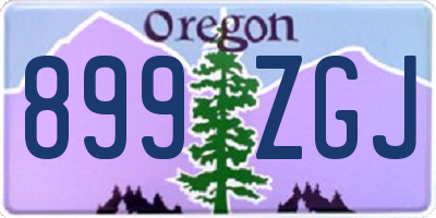 OR license plate 899ZGJ