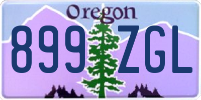 OR license plate 899ZGL