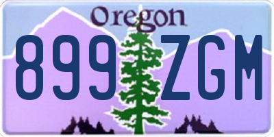 OR license plate 899ZGM