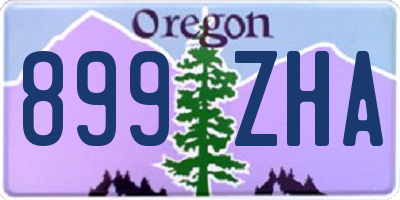 OR license plate 899ZHA