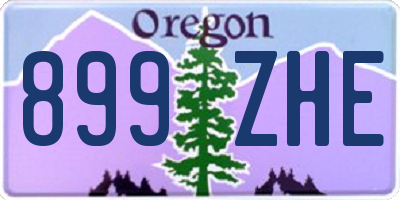 OR license plate 899ZHE