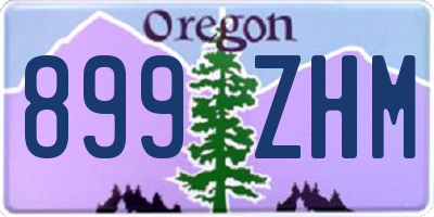 OR license plate 899ZHM