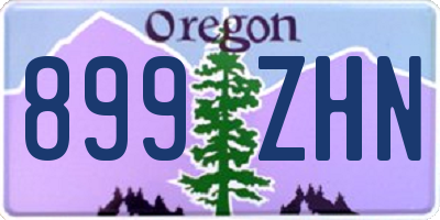 OR license plate 899ZHN