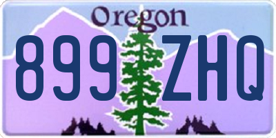 OR license plate 899ZHQ