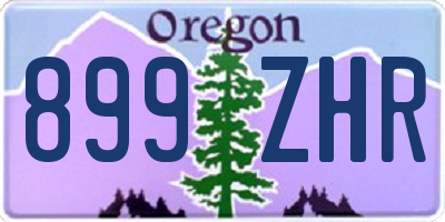 OR license plate 899ZHR