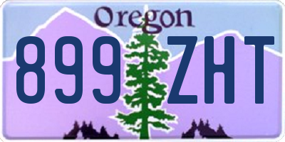 OR license plate 899ZHT