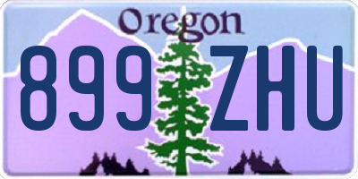 OR license plate 899ZHU