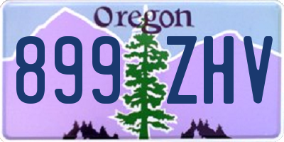 OR license plate 899ZHV