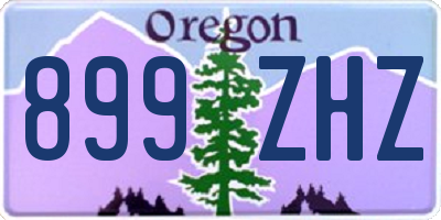 OR license plate 899ZHZ