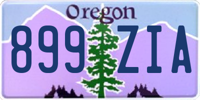 OR license plate 899ZIA