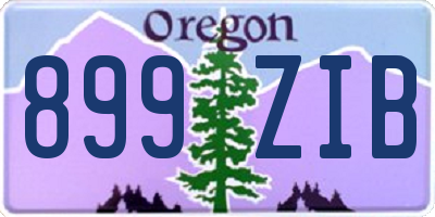 OR license plate 899ZIB