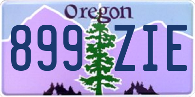 OR license plate 899ZIE