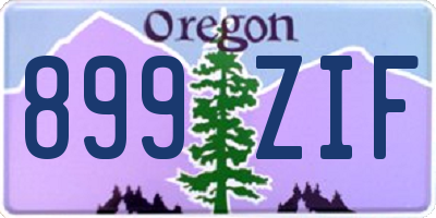 OR license plate 899ZIF