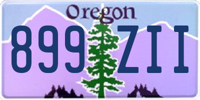 OR license plate 899ZII