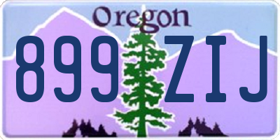 OR license plate 899ZIJ