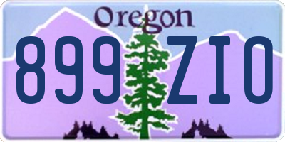 OR license plate 899ZIO